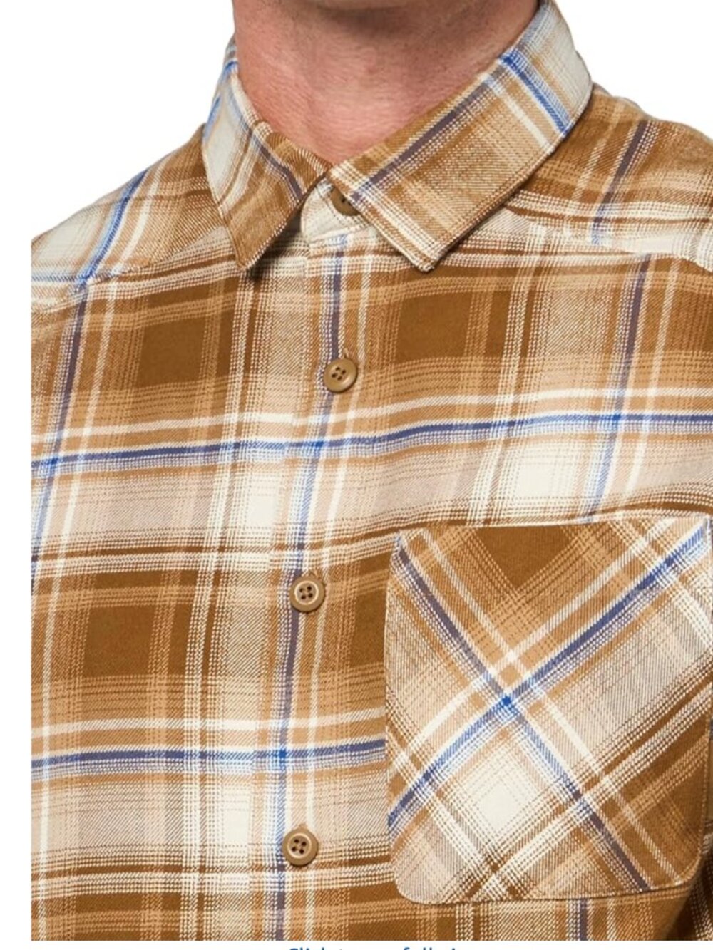 Under Armour Men's Expanse Flannel Shirt, (263) Camel/Tech Blue/Tetra Gray - Picture 3 of 3
